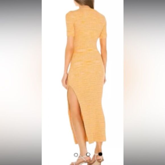 NWT L*Space Destination Knit Ribbed Apricot Bodycon Maxi Dress Medium Revolve - Picture 6 of 14